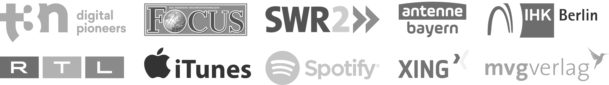 Denkzeuge bekannt aus: t3n, Focus, SWR2, Antenne Bayern, IHK Berlin, RTL, iTunes, Spotify, XING, mvg Verlag